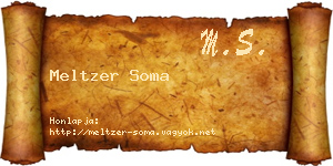 Meltzer Soma névjegykártya